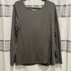 Athleta Army Green Long Sleeve Top